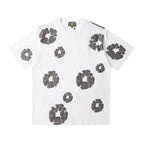 Denim Tears Outfit:T-shirt/Shorts (Separate Purchase Options) Puff Print Short Sleeve T-shirt Loose Couple Shorts Suit