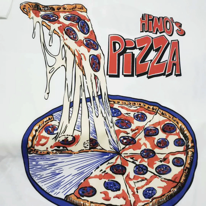 Moschino T-shirt Pizza Pattern Loose Short Sleeve T-shirt
