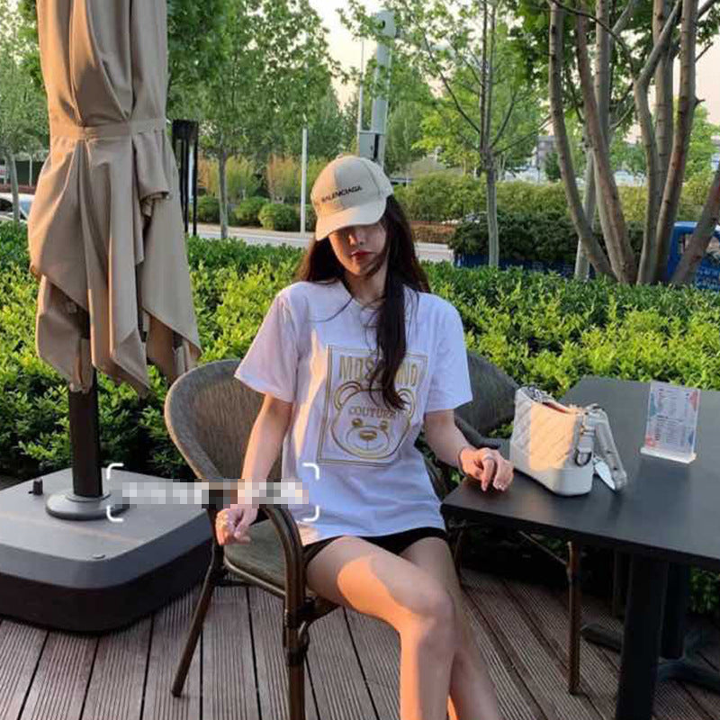 Moschino T-shirt Cartoon Short Sleeve T-shirt Couple