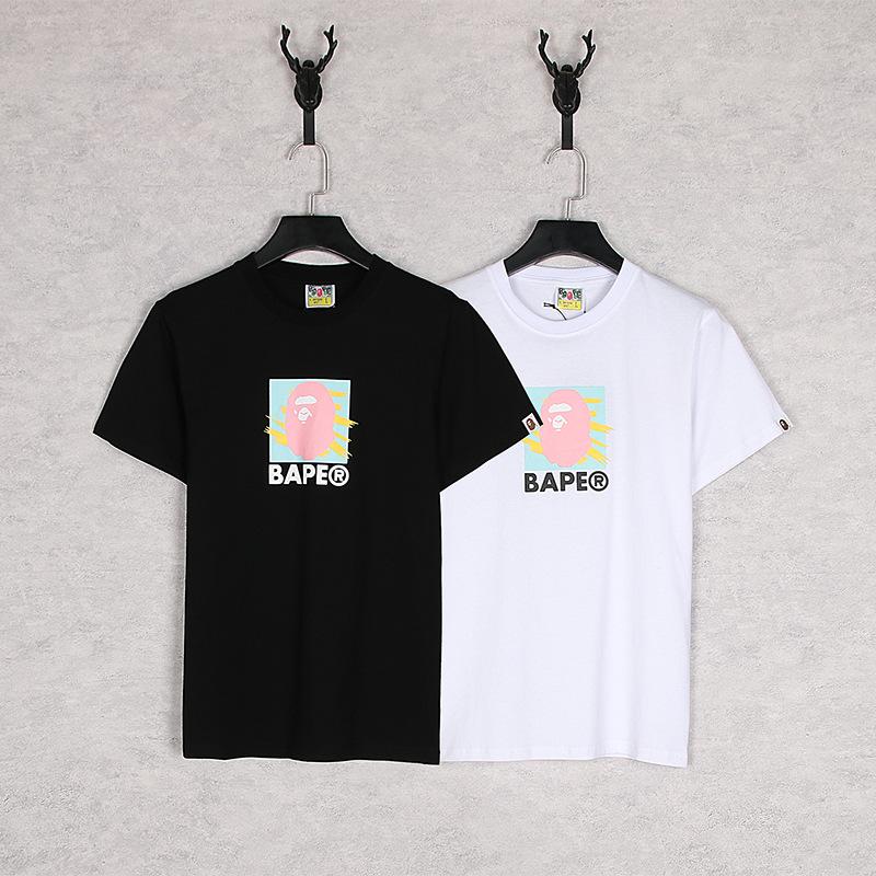 Bathing Ape T-Shirt Summer Loose Leisure Pullover Letter Short Sleeve T-shirt
