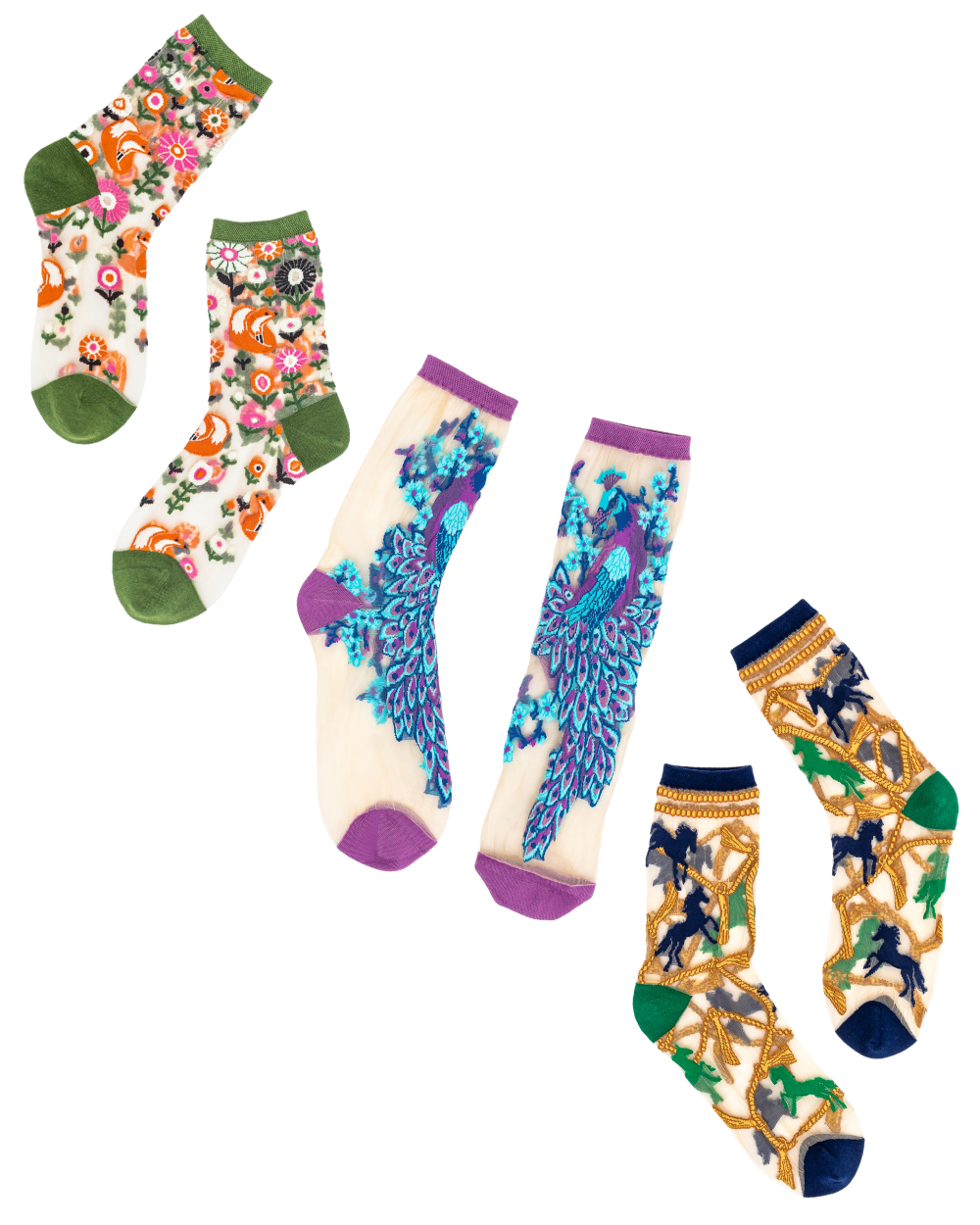 Animal Lovers Sheer Socks Bundle