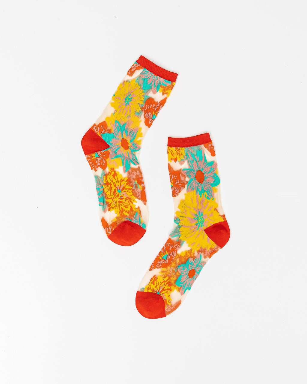 Garden Party Sheer Floral Socks Bundle