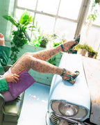 Heart Floral Sheer Thigh High Stockings