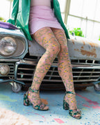 Heart Floral Sheer Thigh High Stockings