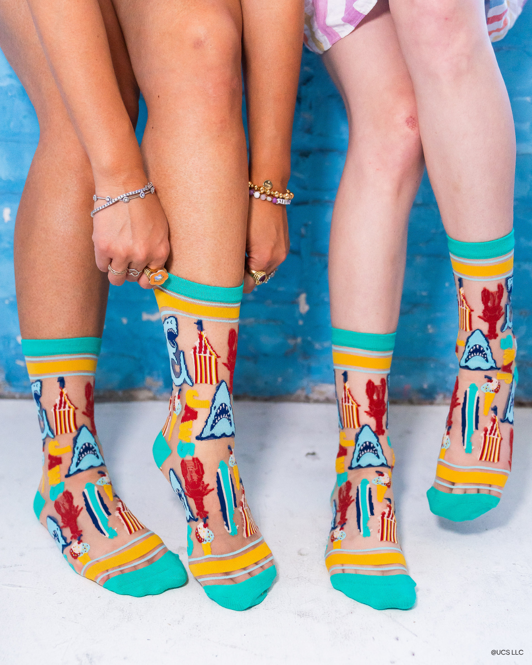 JAWS 50th Anniversary Sheer Crew Sock