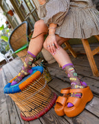 Pasta Lover Black Sheer Crew Sock