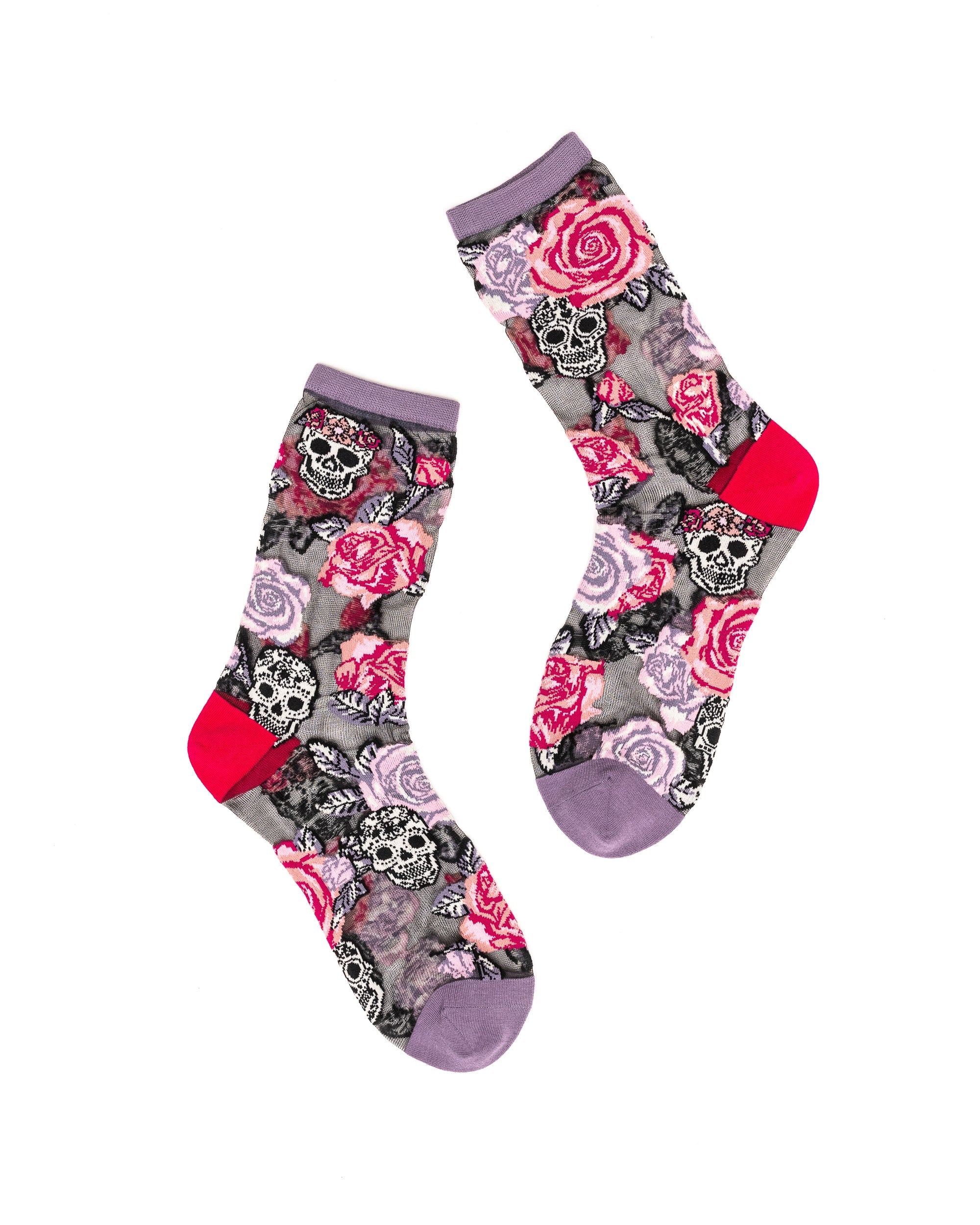 Midnight Blooms Black Sheer Socks Bundle