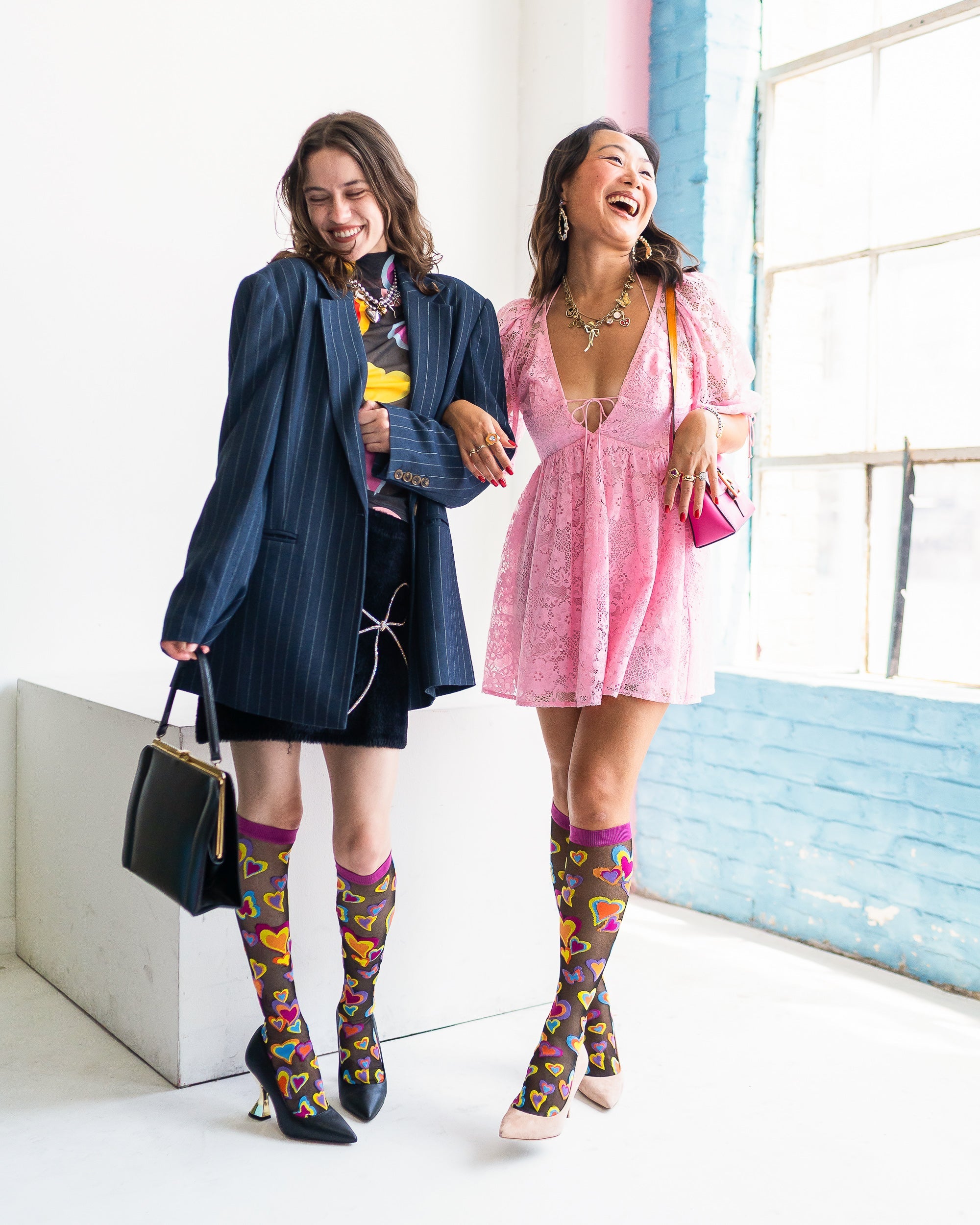 Day-to-Night Hearts Bundle 💚❤️‍ðŸ”?Socks + Stockings