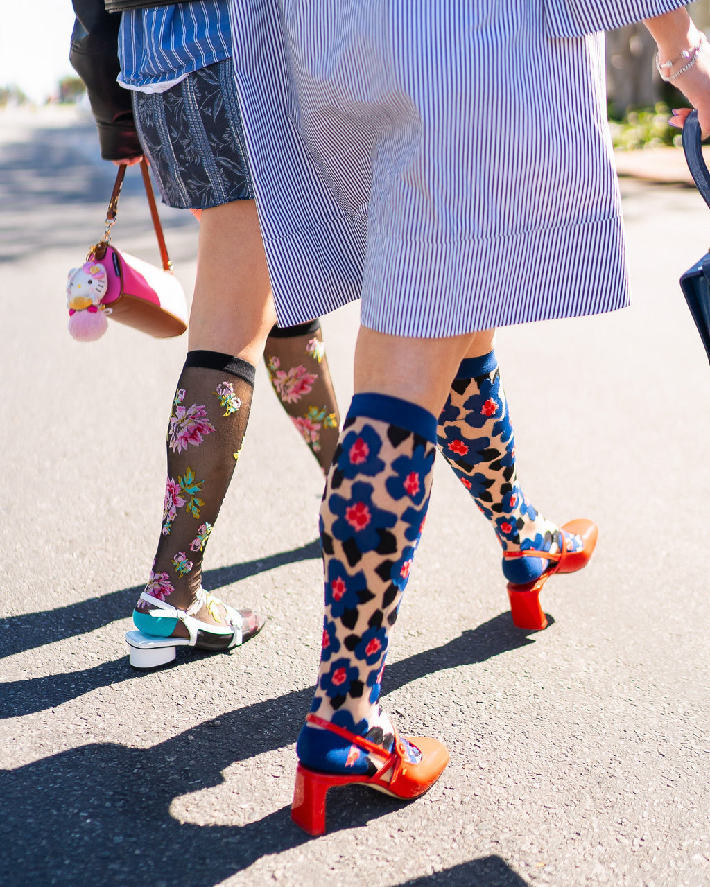 Floral Knee High Sheer Socks Bundle